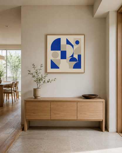 Shape Harmony 10 – Blue Rhythmポスター（35×35cm/50×50cm）