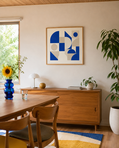 Shape Harmony 10 – Blue Rhythmポスター（35×35cm/50×50cm）