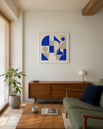 Shape Harmony 10 – Blue Rhythmポスター（35×35cm/50×50cm）