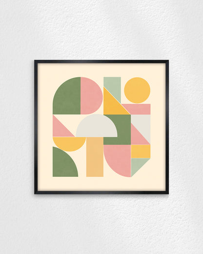 Shape Harmony 11 – Soft Bloomポスター（35×35cm/50×50cm）