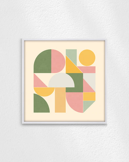 Shape Harmony 11 – Soft Bloomポスター（35×35cm/50×50cm）