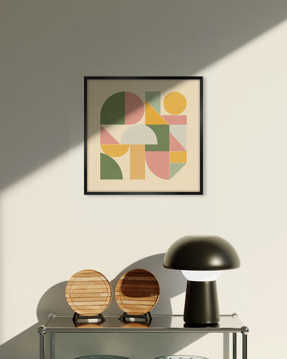 Shape Harmony 11 – Soft Bloomポスター（35×35cm/50×50cm）