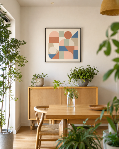 Shape Harmony 12 – Earthy Balanceポスター（35×35cm/50×50cm）