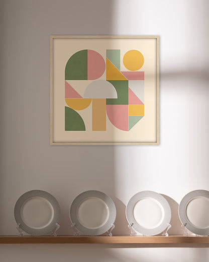 Shape Harmony 11 – Soft Bloomポスター（35×35cm/50×50cm）