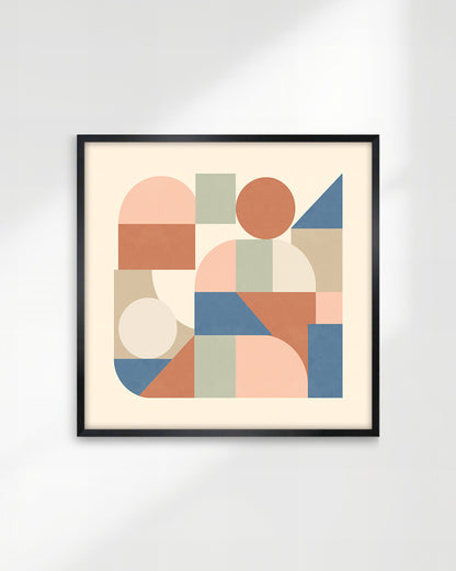 Shape Harmony 12 – Earthy Balanceポスター（35×35cm/50×50cm）