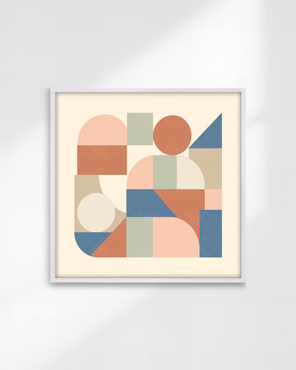 Shape Harmony 12 – Earthy Balanceポスター（35×35cm/50×50cm）