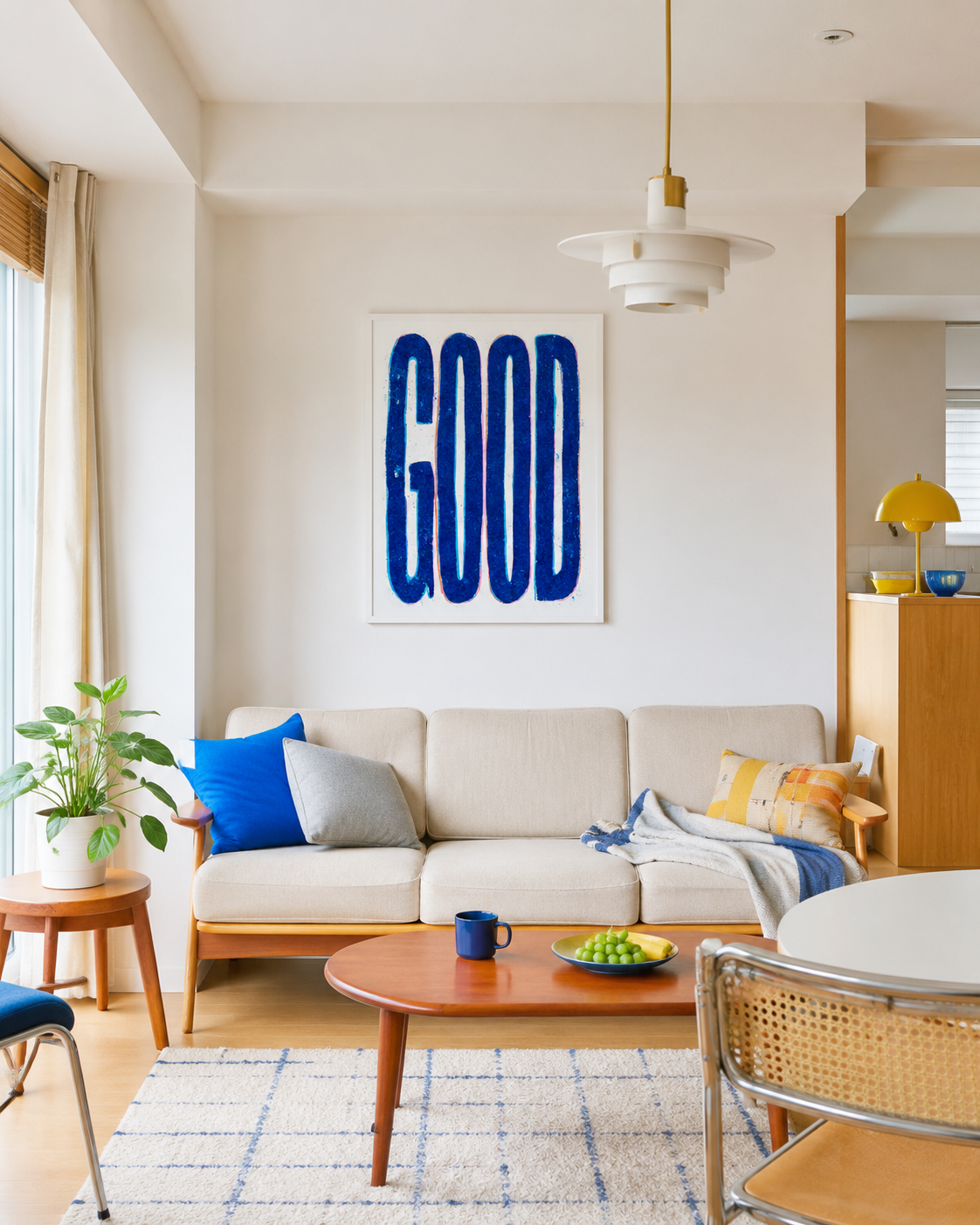 【ポスターのみ】Good Blue Typographyアートポスター（A2,A3）