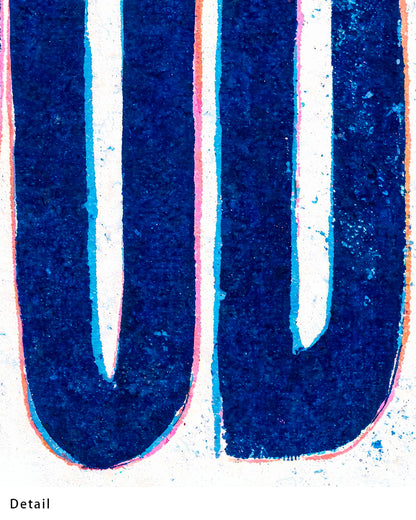 【ポスターのみ】Good Blue Typographyアートポスター（A2,A3）