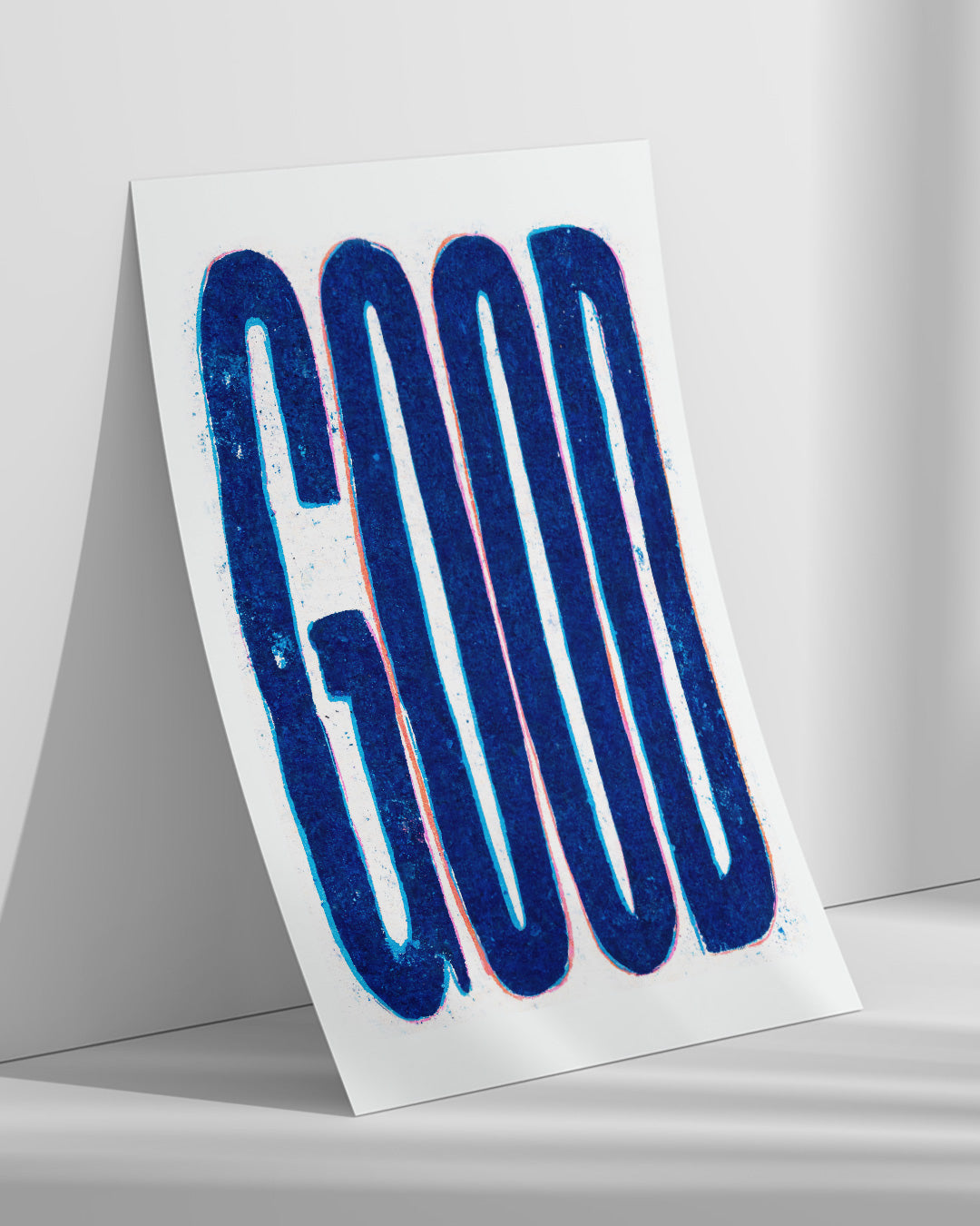 【ポスターのみ】Good Blue Typographyアートポスター（A2,A3）