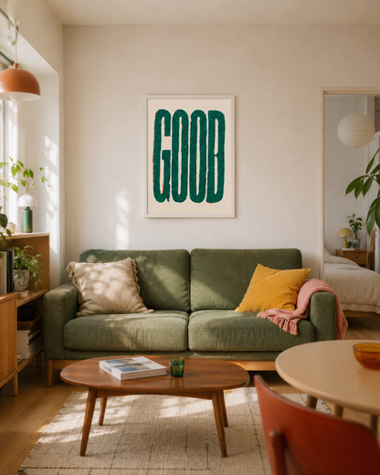 【ポスターのみ】Good Green Typographyアートポスター（A2,A3）