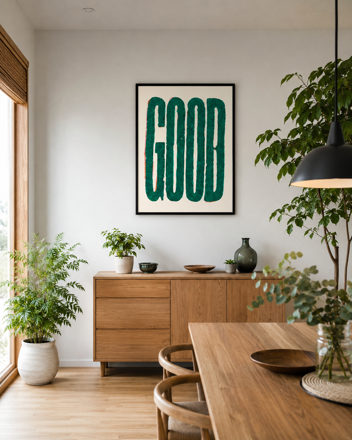 【ポスターのみ】Good Green Typographyアートポスター（A2,A3）