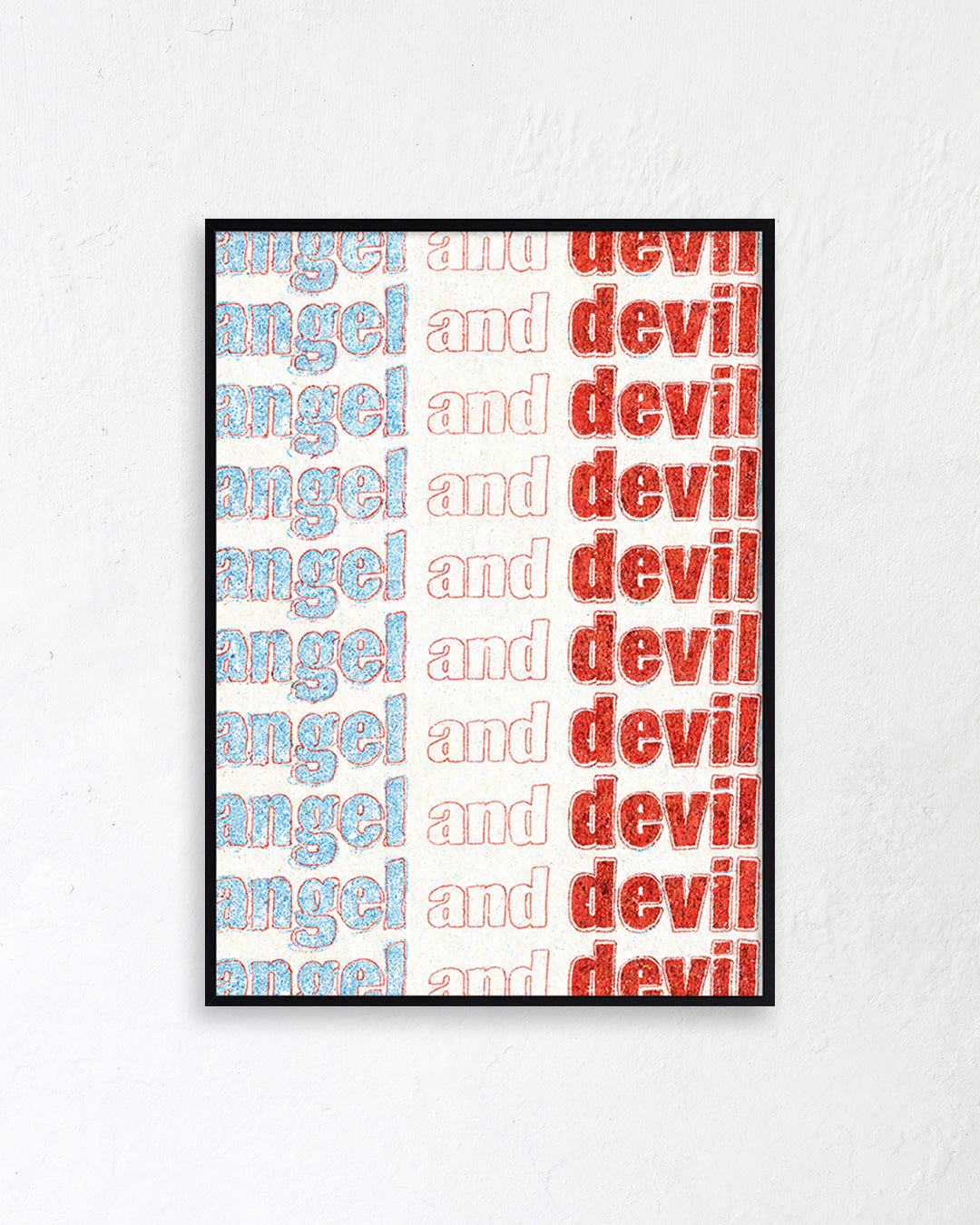 【ポスターのみ】Angel and Devil Typographyアートポスター（A2,A3）