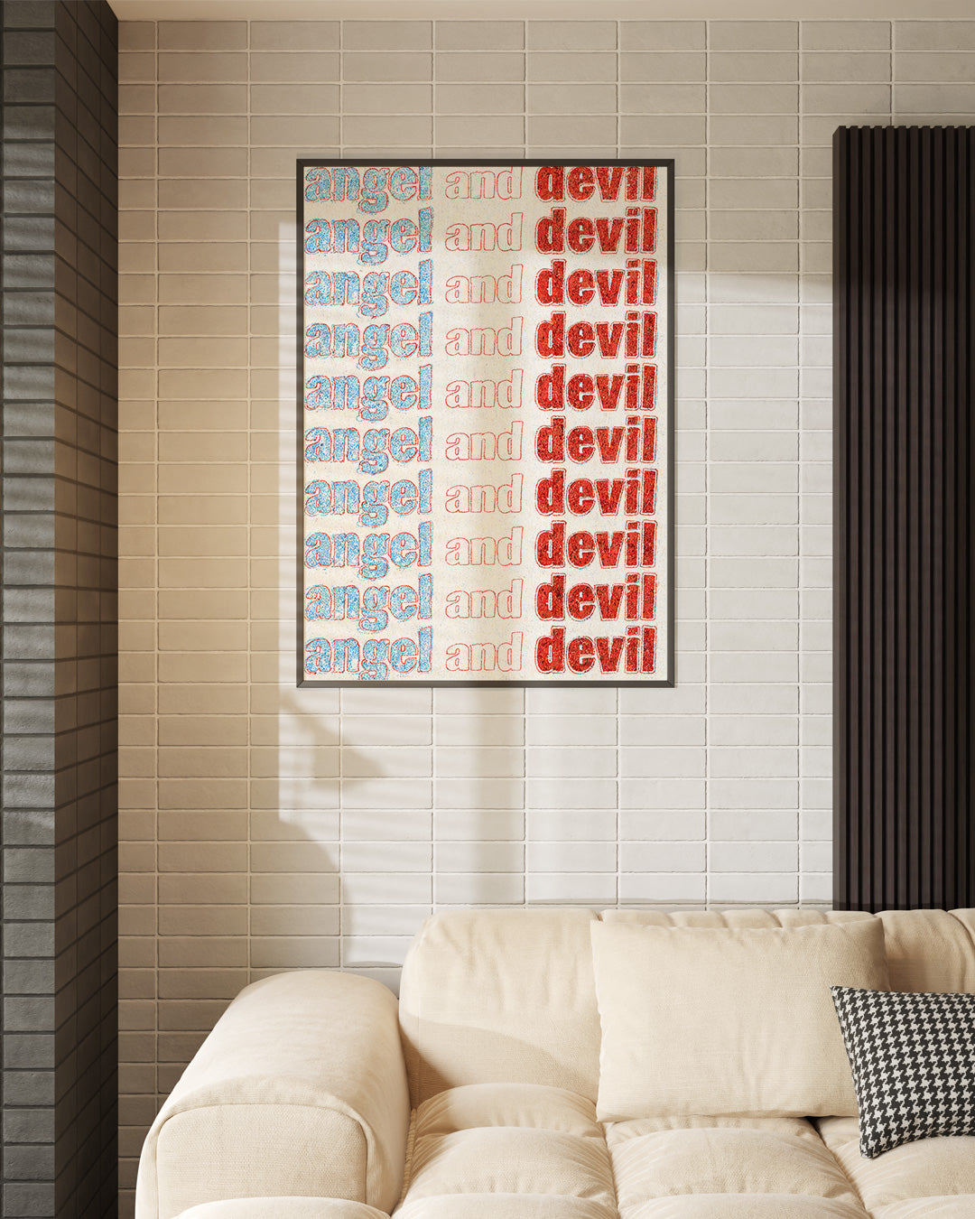 【ポスターのみ】Angel and Devil Typographyアートポスター（A2,A3）