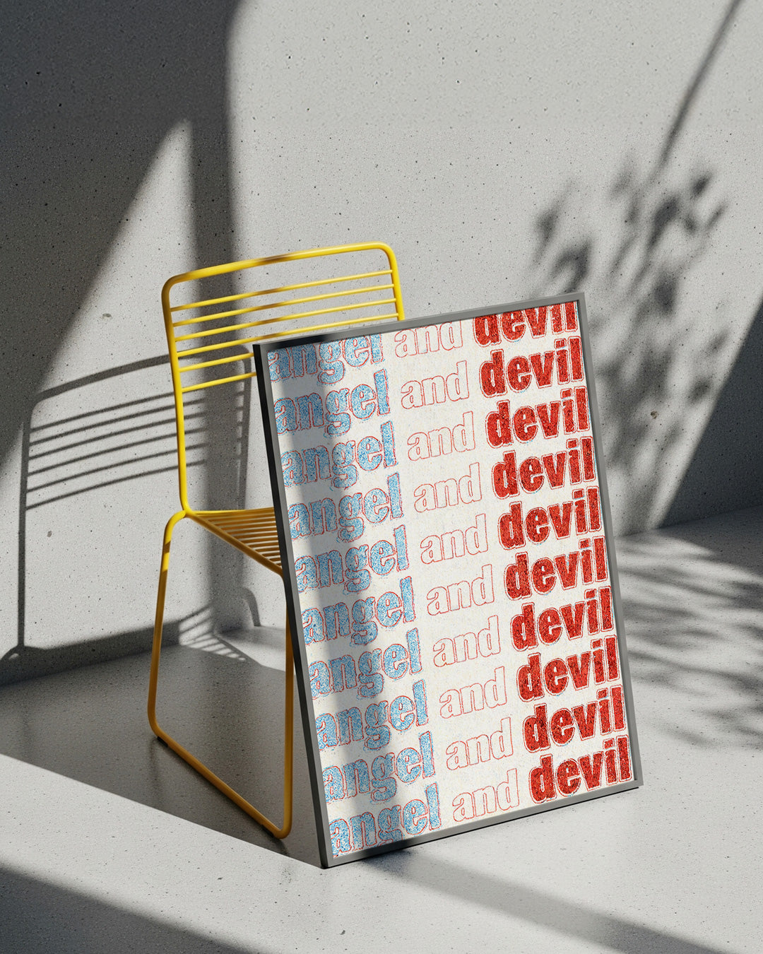 【ポスターのみ】Angel and Devil Typographyアートポスター（A2,A3）