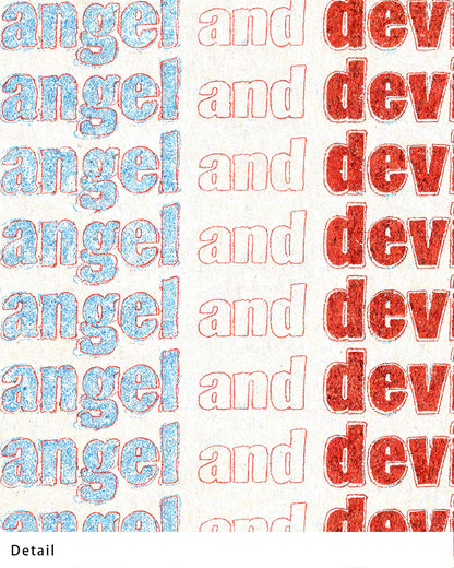 【ポスターのみ】Angel and Devil Typographyアートポスター（A2,A3）