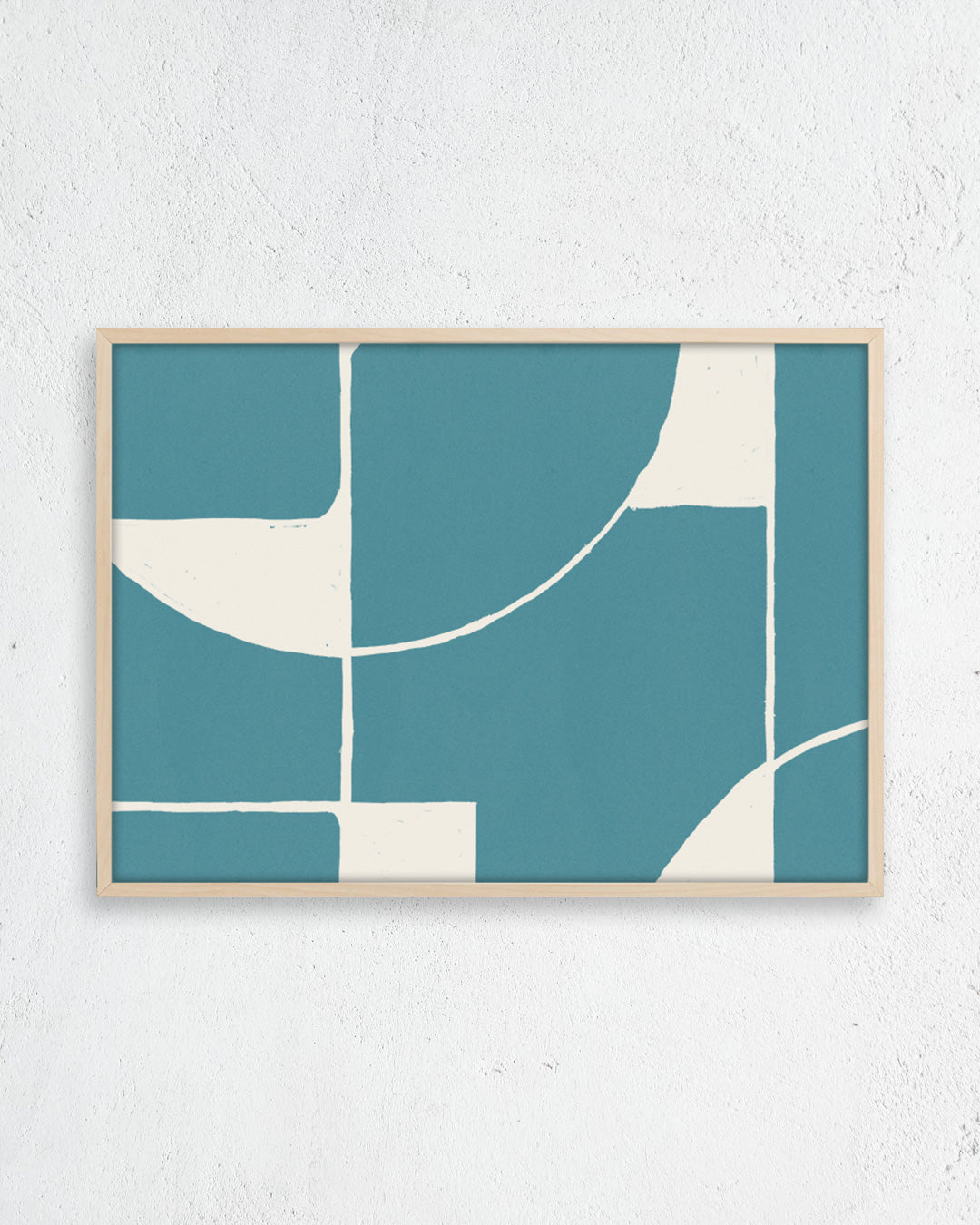 ポスターのみ】Teal Curve Compositionアートポスター（A2,A3
