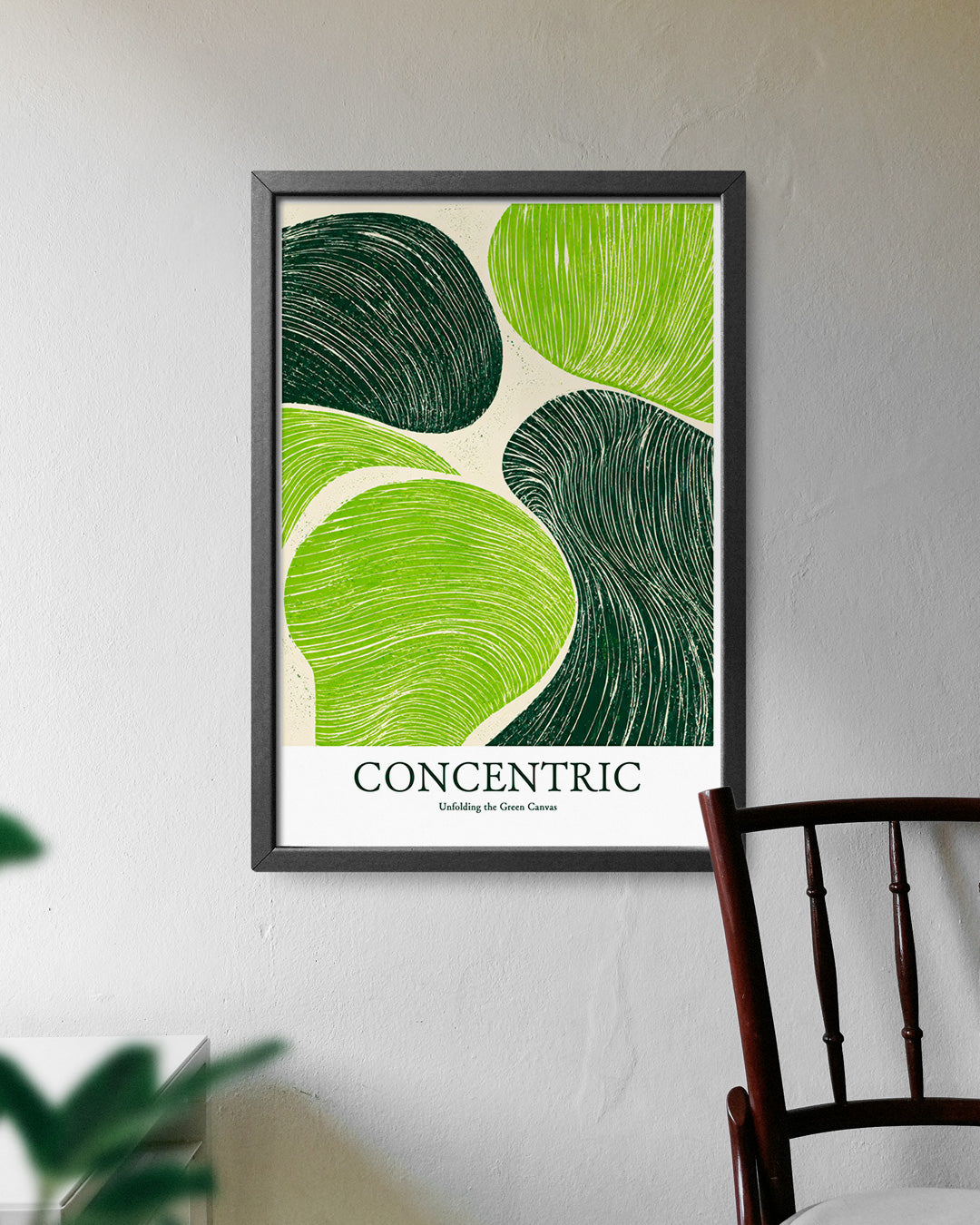 ポスターのみ】Concentric Green Canvasアートポスター（A2,A3