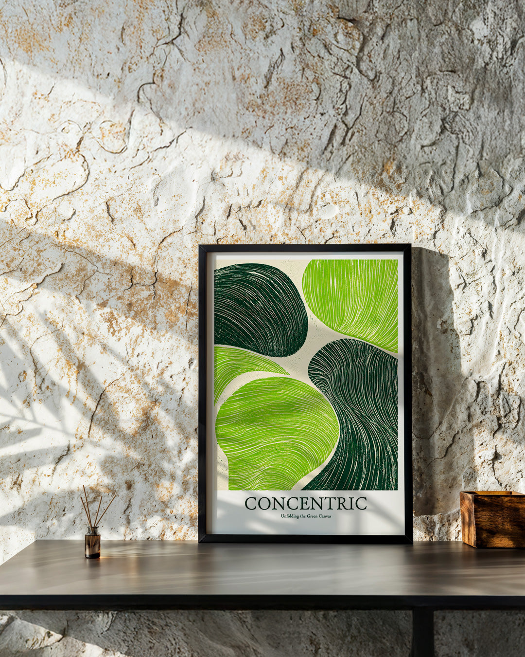 ポスターのみ】Concentric Green Canvasアートポスター（A2,A3