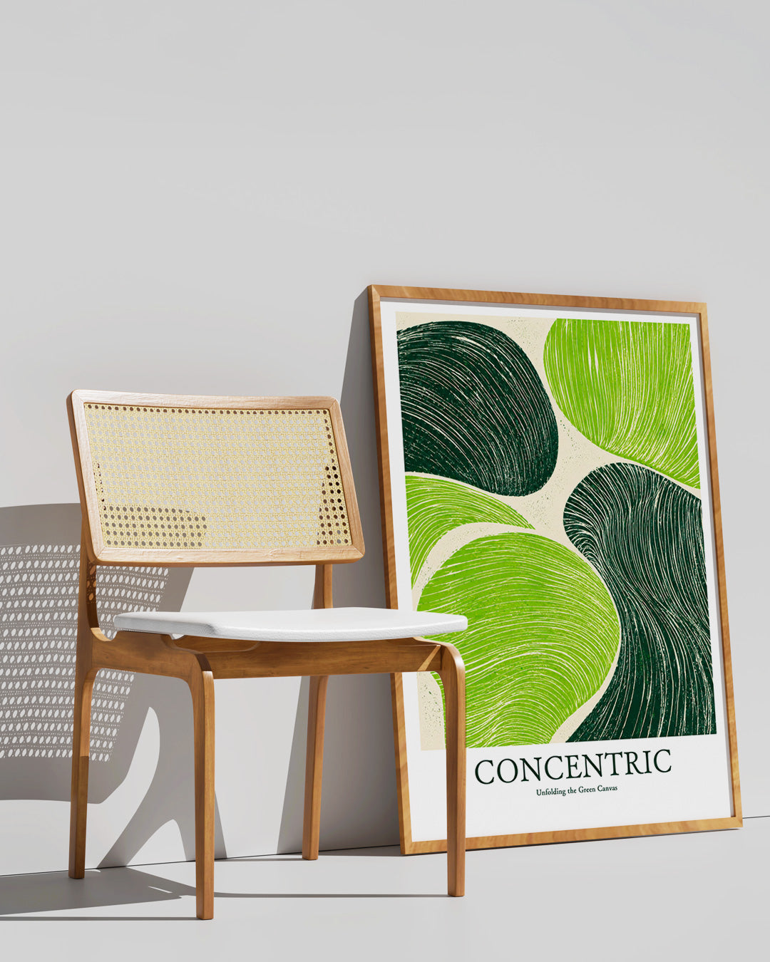 【ポスターのみ】Concentric Green Canvasアートポスター（A2,A3）