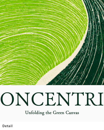 【ポスターのみ】Concentric Green Canvasアートポスター（A2,A3）