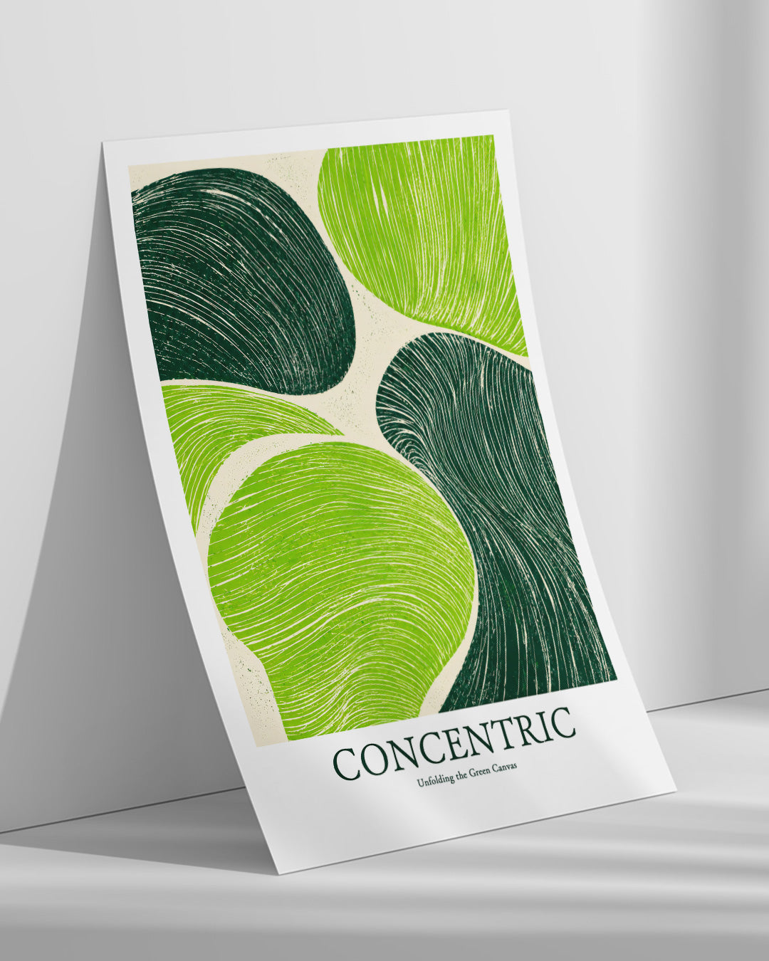 【ポスターのみ】Concentric Green Canvasアートポスター（A2,A3）