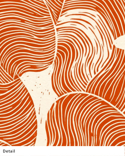【ポスターのみ】Orange Line Flowアートポスター（A2,A3）