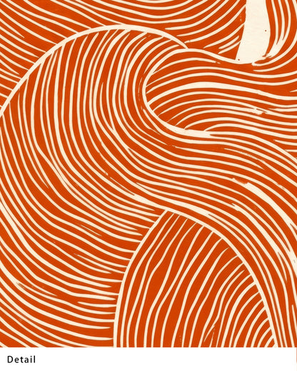 【ポスターのみ】Orange Line Flowアートポスター（A2,A3）