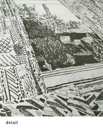 Pattern Couch Interior with Mar Vista Viewポスター【 Jonas Wood│ジョナス・ウッド】（61cm×76.2cm）