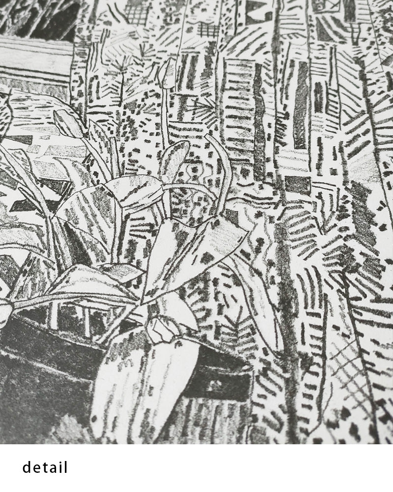 Pattern Couch Interior with Mar Vista Viewポスター【 Jonas Wood│ジョナス・ウッド】（61cm×76.2cm）