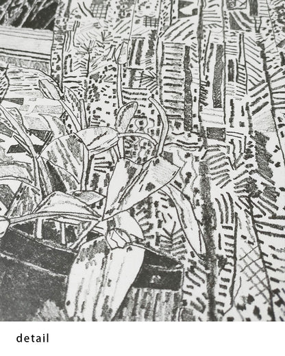 Pattern Couch Interior with Mar Vista Viewポスター【 Jonas Wood│ジョナス・ウッド】（61cm×76.2cm）