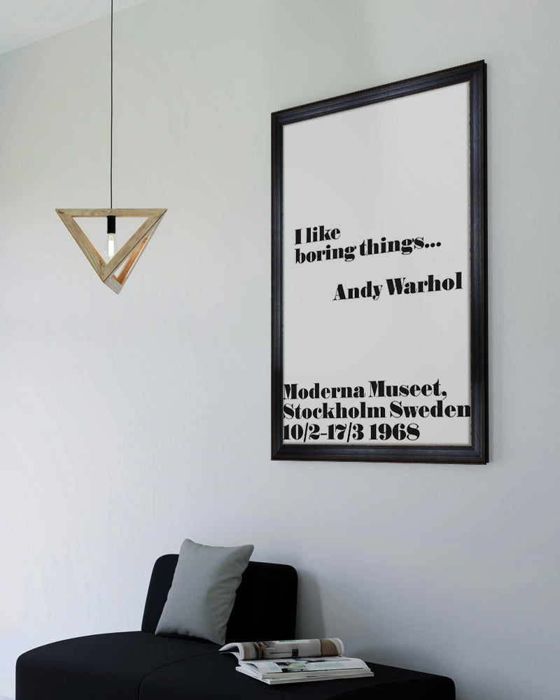I like boring things... ポスター【Andy Warhol│アンディ・ウォーホル】【John melin│ジョン・メリン】1968 ExhibitionPoster（70cm×100cm）