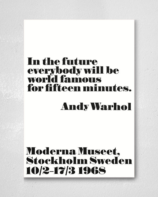 In the future... ポスター【Andy Warhol│アンディ・ウォーホル】【John melin│ジョン・メリン】1968 ExhibitionPoster(70cm×100cm)