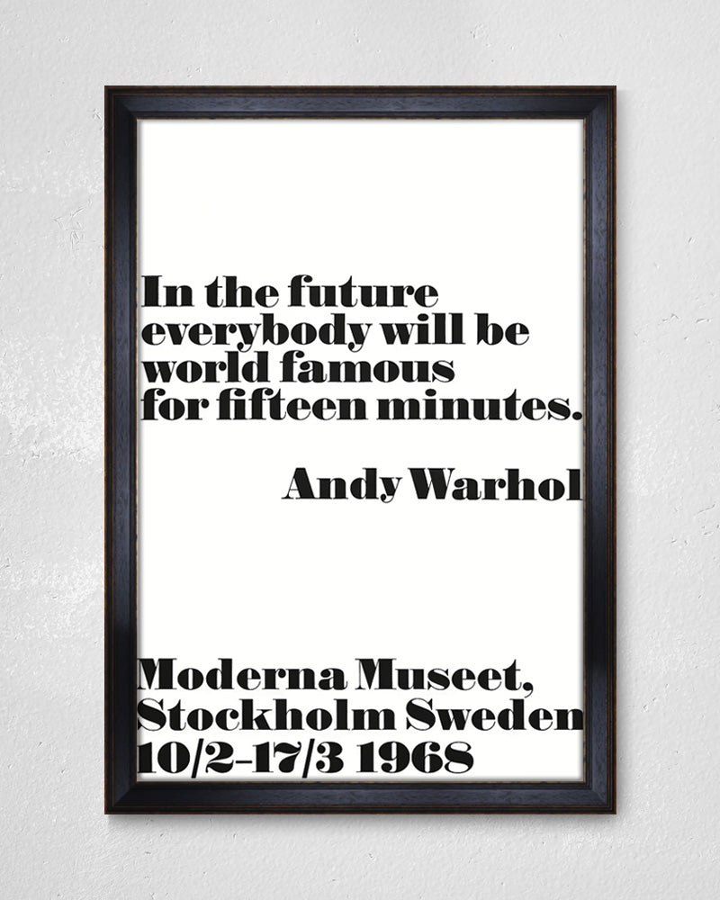 In the future... ポスター【Andy Warhol│アンディ・ウォーホル】【John melin│ジョン・メリン】1968 ExhibitionPoster（70cm×100cm）