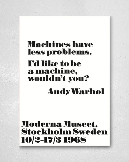 Machines have... ポスター【Andy Warhol│アンディ・ウォーホル】【John melin│ジョン・メリン】1968 ExhibitionPoster(70cm×100cm)