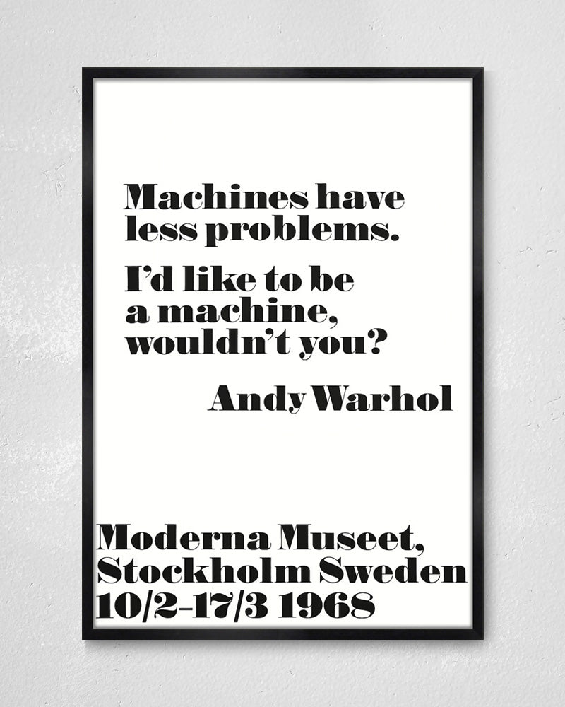 Machines have... ポスター【Andy Warhol│アンディ・ウォーホル】【John melin│ジョン・メリン】1968 ExhibitionPoster（70cm×100cm）