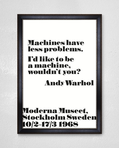 Machines have... ポスター【Andy Warhol│アンディ・ウォーホル】【John melin│ジョン・メリン】1968 ExhibitionPoster（70cm×100cm）