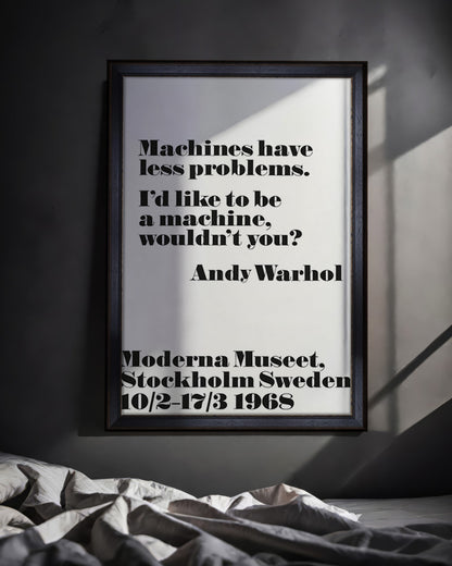 Machines have... ポスター【Andy Warhol│アンディ・ウォーホル】【John melin│ジョン・メリン】1968 ExhibitionPoster（70cm×100cm）