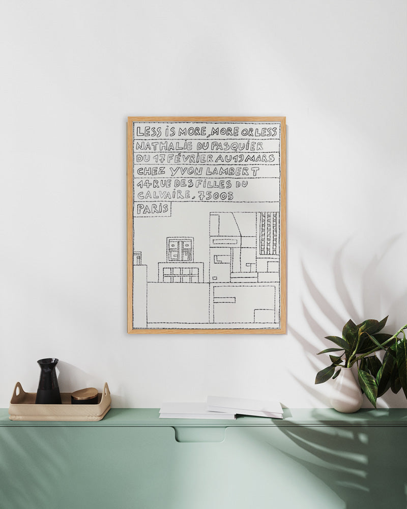 LESS IS MORE, MORE OR LESSポスター【Nathalie du Pasquier│ナタリー・ドゥ・パスキエ】（46cm×33cm）