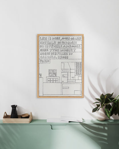 LESS IS MORE, MORE OR LESSポスター【Nathalie du Pasquier│ナタリー・ドゥ・パスキエ】（46cm×33cm）