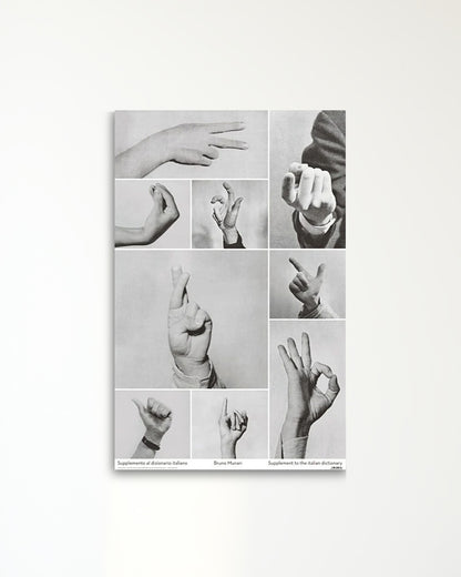 Supplement to the Italian Dictionaryポスター【Bruno Munari│ブルーノ・ムナーリ】（77.5cm×50cm）