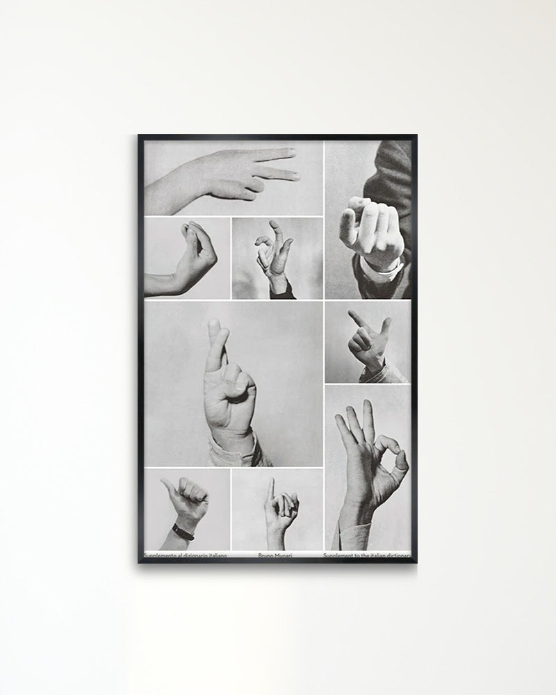 Supplement to the Italian Dictionaryポスター【Bruno Munari│ブルーノ・ムナーリ】（77.5cm×50cm）