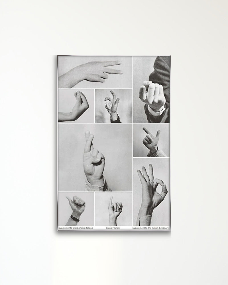 Supplement to the Italian Dictionaryポスター【Bruno Munari│ブルーノ・ムナーリ】（77.5cm×50cm）