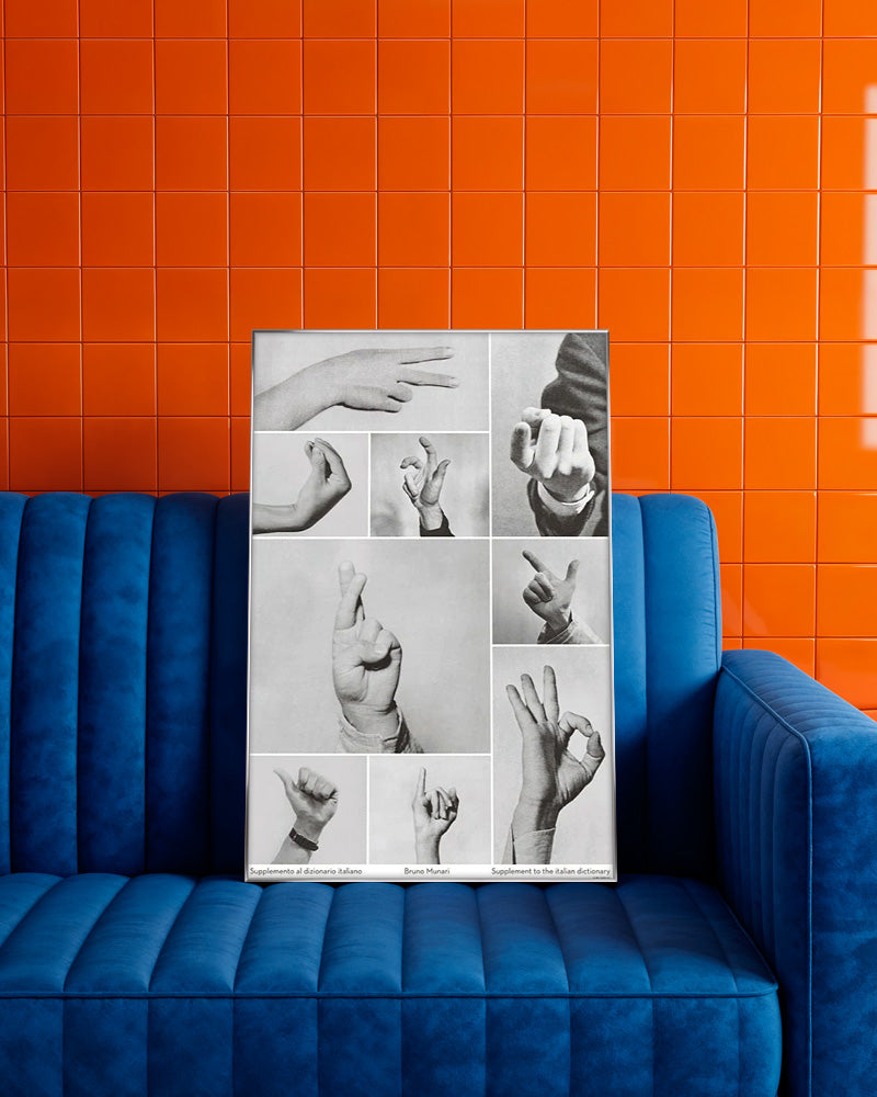 Supplement to the Italian Dictionaryポスター【Bruno Munari│ブルーノ・ムナーリ】（77.5cm×50cm）
