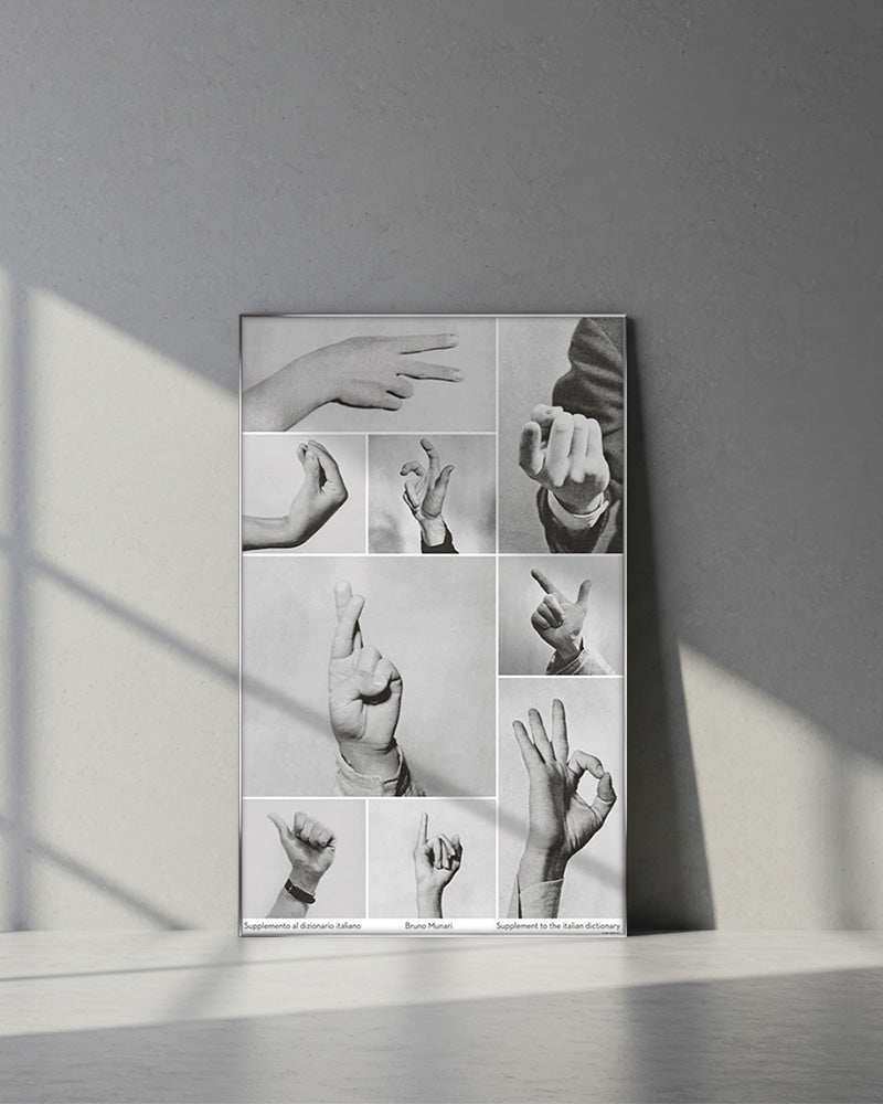 Supplement to the Italian Dictionaryポスター【Bruno Munari│ブルーノ・ムナーリ】（77.5cm×50cm）