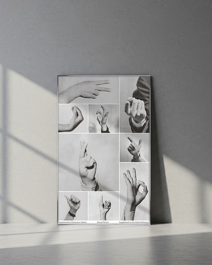 Supplement to the Italian Dictionaryポスター【Bruno Munari│ブルーノ・ムナーリ】（77.5cm×50cm）