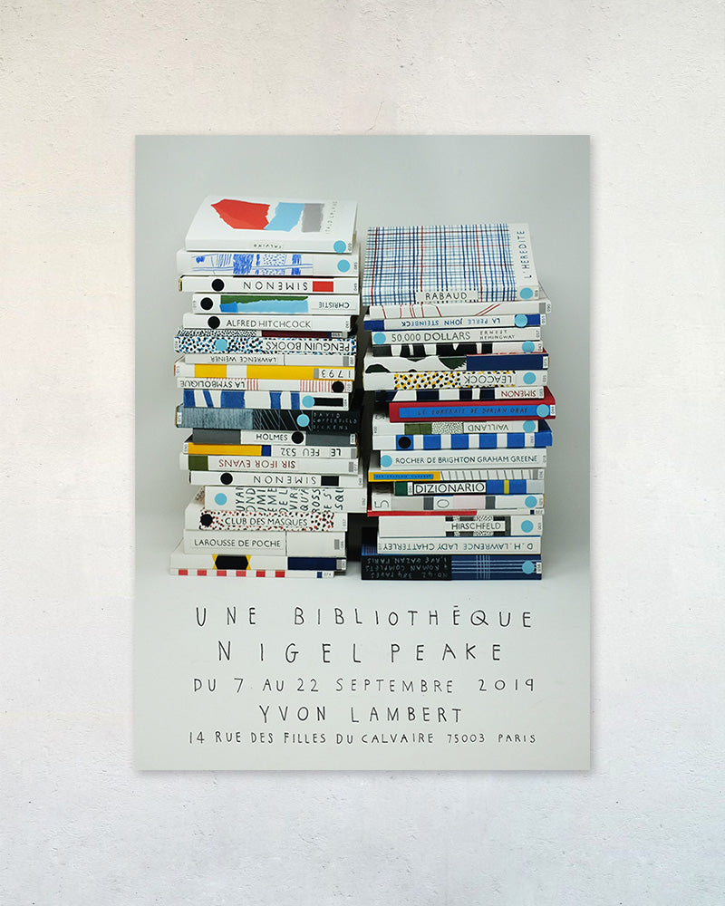 Une Bibliothèqueポスター【Nigel Peake│ナイジェル・ピーク】（46cm×33cm）