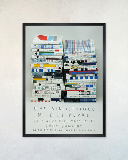 Une Bibliothèqueポスター【Nigel Peake│ナイジェル・ピーク】（46cm×33cm）