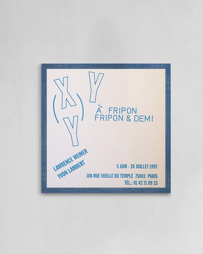 À Fripon Fripon & Demiポスター【Lawrence Weiner│ローレンス・ウェイナー】（44cm×43.5cm）