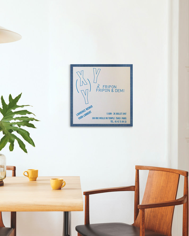 À Fripon Fripon & Demiポスター【Lawrence Weiner│ローレンス・ウェイナー】（44cm×43.5cm）