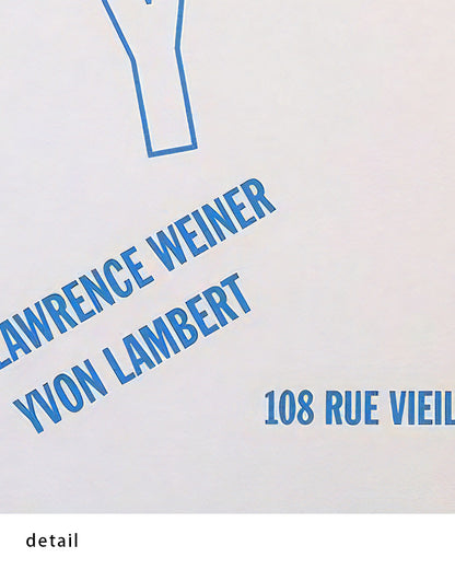 À Fripon Fripon & Demiポスター【Lawrence Weiner│ローレンス・ウェイナー】（44cm×43.5cm）